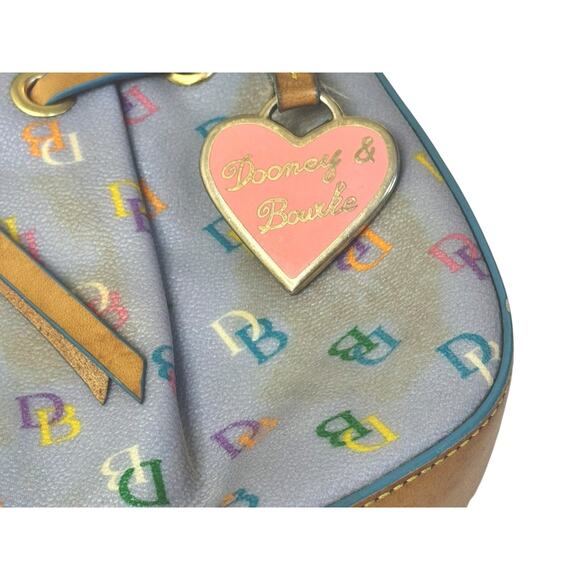 Vintage Y2K DOONEY & BOURKE Rainbow Monogram Logo Mini Purse Shoulder Bag - Picture 4 of 12